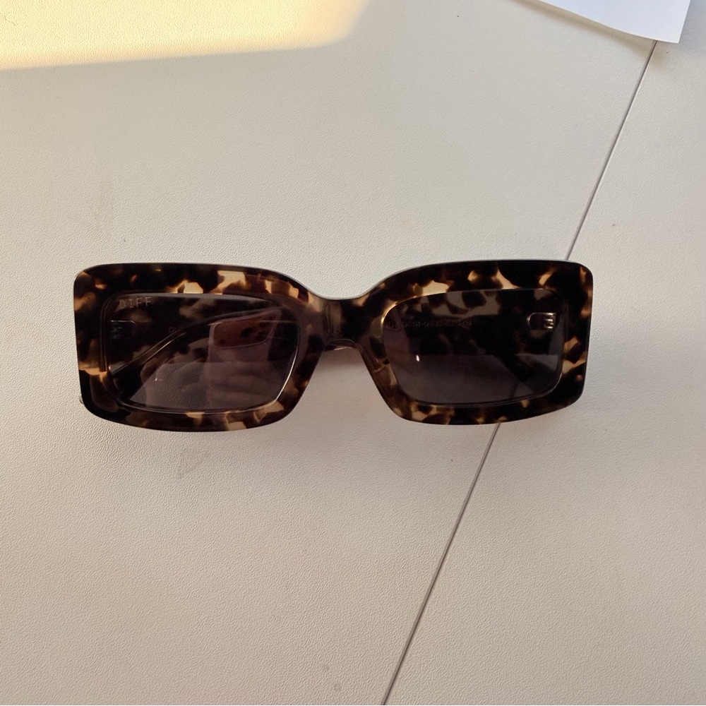 NWT Diff Eyewear Tortoise Shell Square Sunglasses… - image 5
